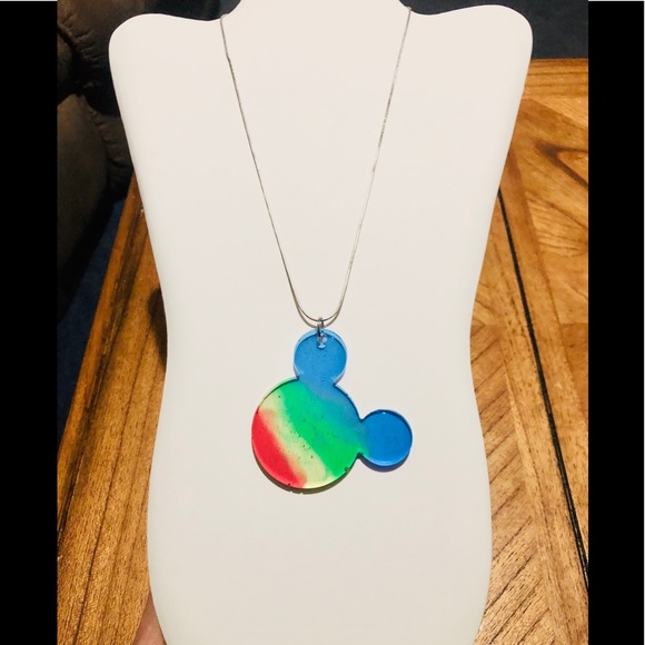 Handmade Autism Awareness colored pendant - Picture 6 of 14